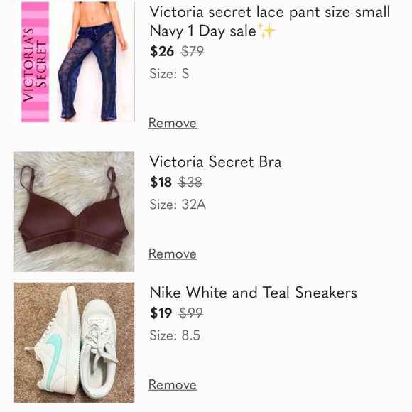 Ashley’scloset5 trade bundle with Victoria's Secret pants - Picture 2 of 5